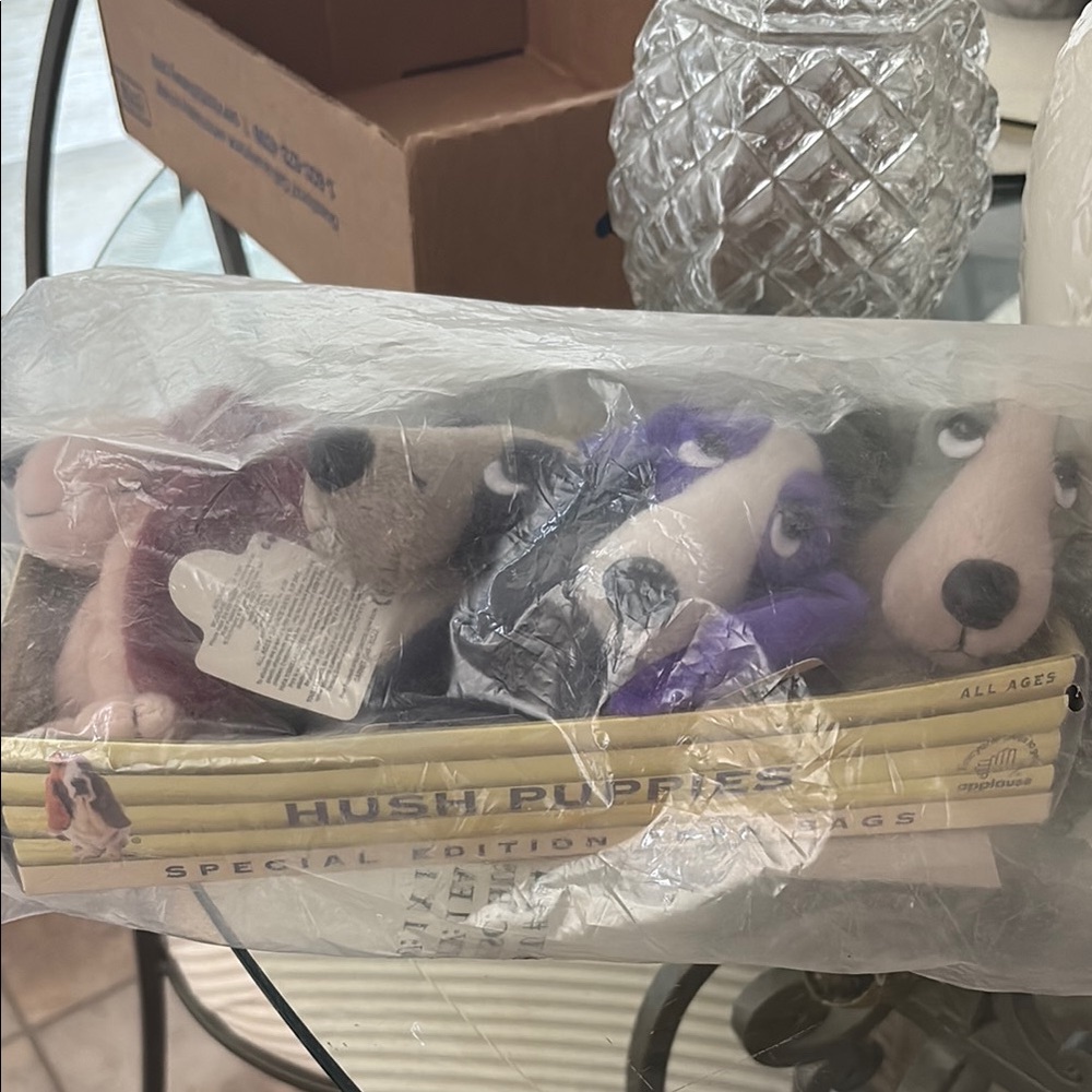 Hush Puppies Special Edition Stuffed Animals - Purple, Gray, Brown